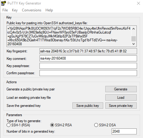 putty sftp connection